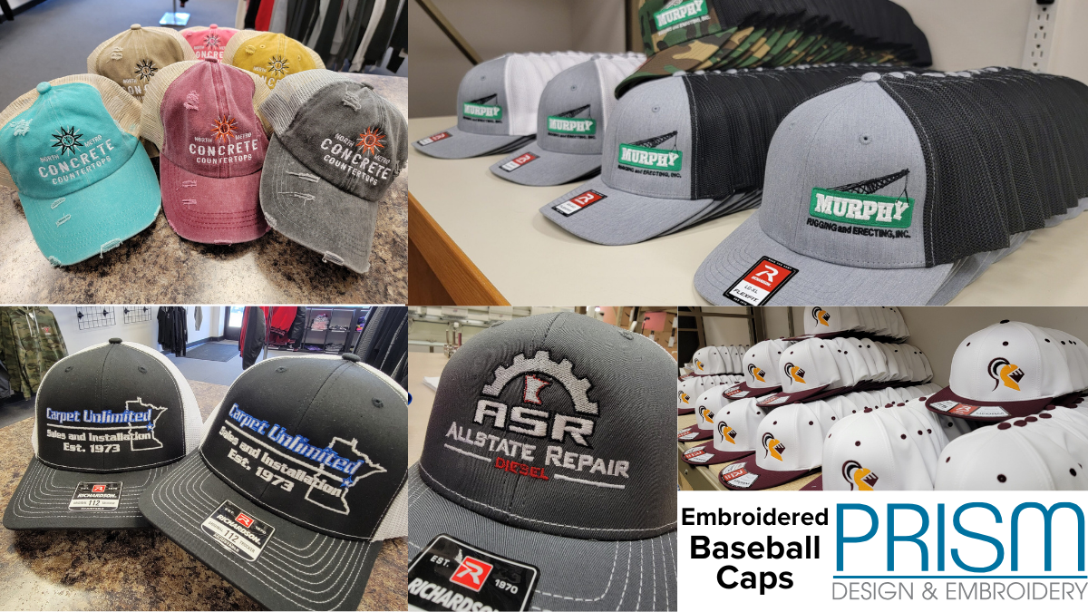 Custom Embroidered Baseball Caps - North Branch, MN