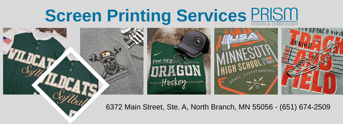 Screen Printing Services - North Branch Near St. Paul, MN